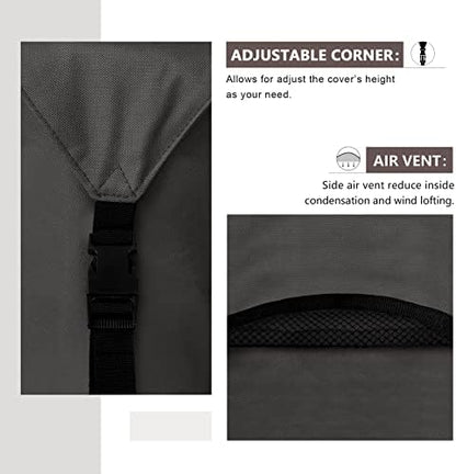 ULTCOVER Waterproof Patio Furniture Cover 62L x 62W in, Black