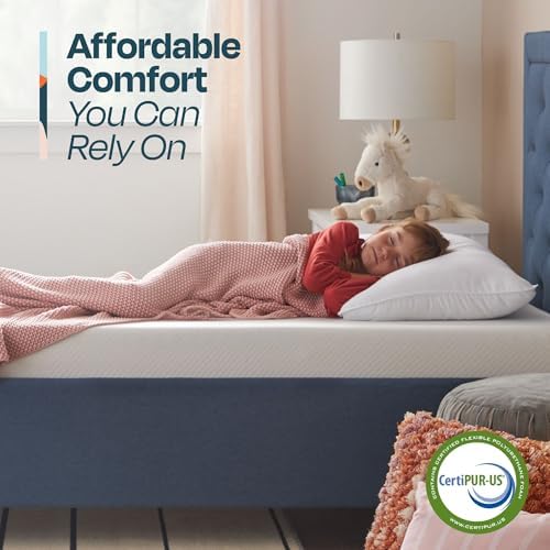 Linenspa 5 Inch Gel Memory Foam Mattress, Firm, Bed in a Box, Twin Size