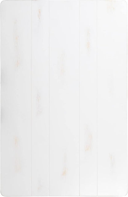 Flash Furniture HERCULES Series 46" x 30" Rectangular Antique Rustic White Solid Pine Farm Dining Table