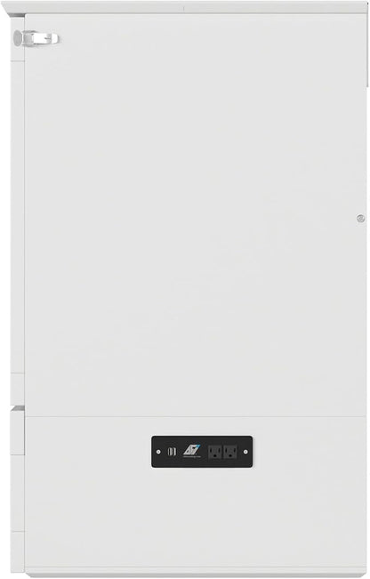 AFI, Southampton Murphy Bed Chest Full with 6" Mattress, Built-in USB Charger & Storage Drawer, White