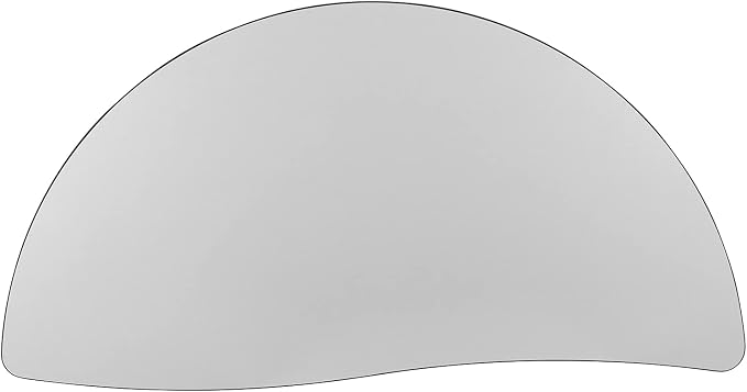 Flash Furniture 47.5" Half Circle Wave Collaborative Grey Thermal Laminate Activity Table - Standard Height Adjustable Legs