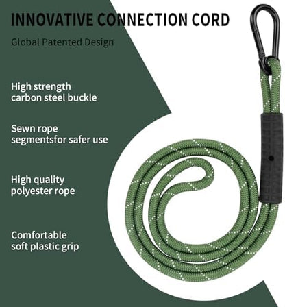 Heavy Duty Tree Swing Ropes, Hammock Tree Straps Hanging Kit, for Outdoor Swings Hammock Playground Set Accessories (6.75ft,81",Green,1Pack)
