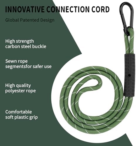 Heavy Duty Tree Swing Ropes, Hammock Tree Straps Hanging Kit, for Outdoor Swings Hammock Playground Set Accessories (8.41ft,101",Green,1Pack)