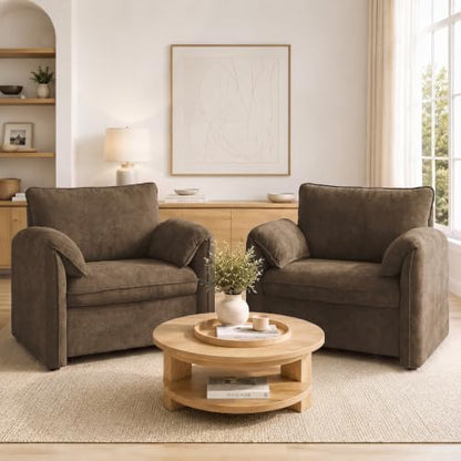 Oversized Accent Chair Set of 2,Comfy Reading Chair for Living Room,Bedroom