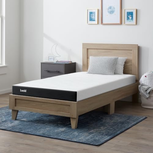 Lucid 5 Inch Gel Memory Foam Mattress, Firm, Fiberglass Free, Full Size