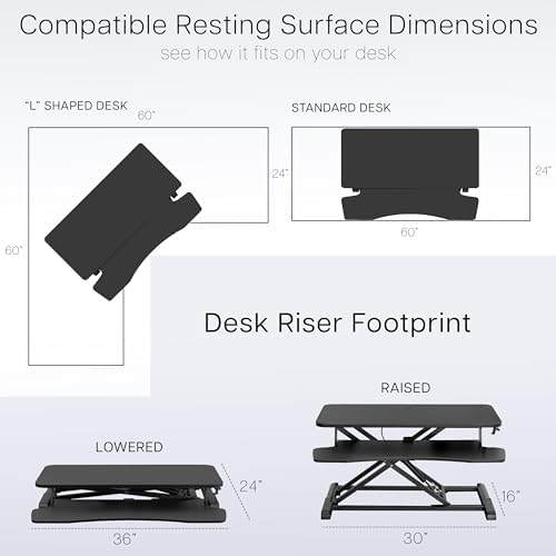 VIVO Reclaimed Wood 36 in Standing Desk Converter, DESK-V036KP