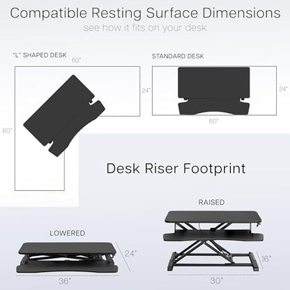 VIVO Reclaimed Wood 36 in Standing Desk Converter, DESK-V036KP