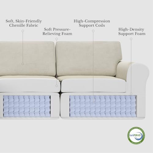 Maywish Sectional Boneless Couch for Living Room, Left Arm Module, Beige