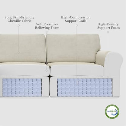 Maywish 108" Sectional Boneless Couch, U Shaped Sofa for Living Room