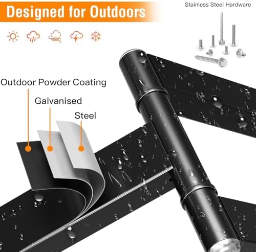 Outdoor Pillar TV Mount Waterproof for 26"-60" TVs, No Drill for Gazebo