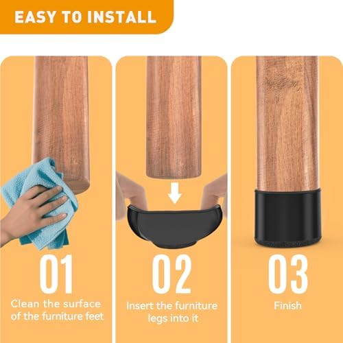 Chair Leg Protectors for Hardwood Floors,24 Pcs