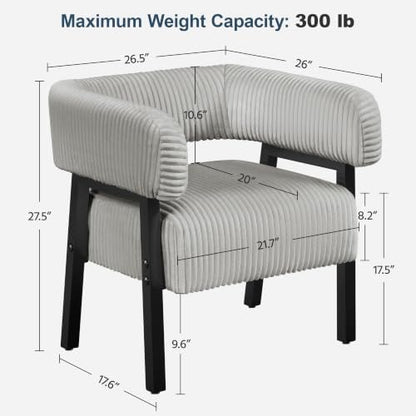 Yaheetech Accent Living Room Chair with Pocket Coiled Seat Set of 1