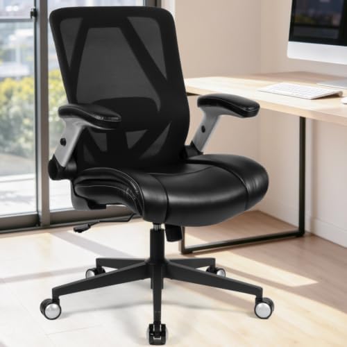 400lbs Big and Tall Office Chair,Ergonomic Heavy Duty Desk Chair,Black