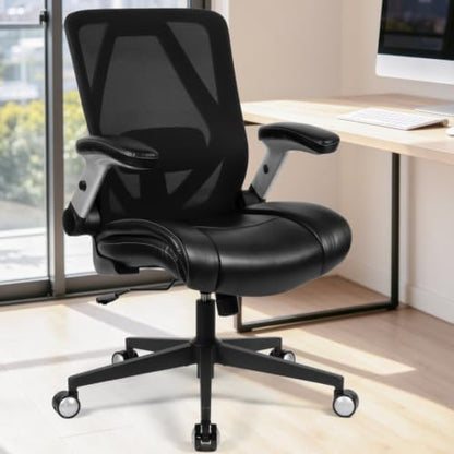 400lbs Big and Tall Office Chair,Ergonomic Heavy Duty Desk Chair,Black