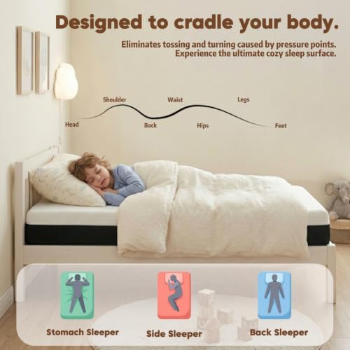 10 Inch Twin Mattress, Memory Foam Mattress in a Box, Colchones Twin