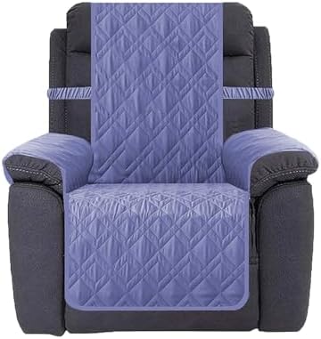 Ameritex Waterproof Nonslip Recliner Cover Stay in Place, Dog Chair Cover Furniture Protector, Ideal Recliner Slipcovers for Pets and Kids (Violetblue, 30")