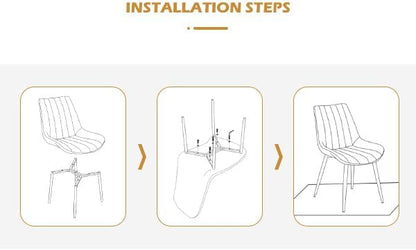 CLIPOP Dining Chairs Set of 6, Faux Leather Dining Chairs with Upholstered Seat, High Back Comfy Cushion, Metal Leg, Accent Kitchen Side Chair for Living, Restaurant & Meeting Room, Blue