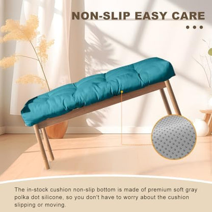 Bench Cushions for Indoor Furniture,36x14x4 in,Dark Blue