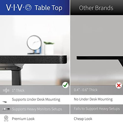 VIVO Electric Dual Motor Standing Desk, 60" x 24" Black Top