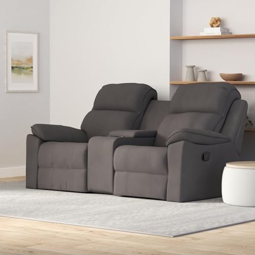 Easy-Going 1 Piece Reclining Loveseat with Middle Console Slipcover