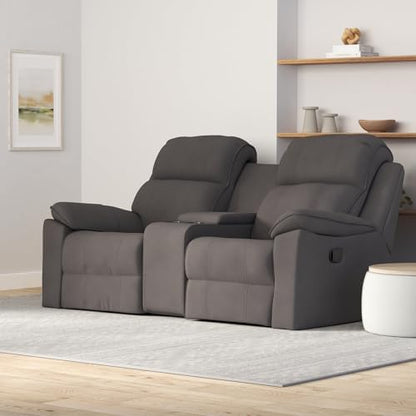 Easy-Going 1 Piece Reclining Loveseat with Middle Console Slipcover