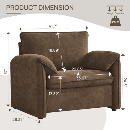 Oversized Accent Chair Set of 2,Comfy Reading Chair for Living Room,Bedroom