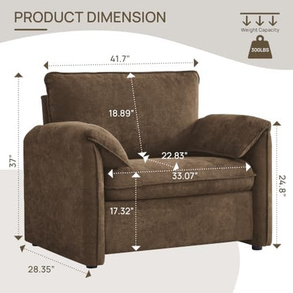 Oversized Accent Chair Set of 2,Comfy Reading Chair for Living Room,Bedroom