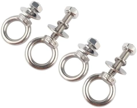 1/2" x 1-1/5" Stainless Steel Eye Bolts with Nut Washer, M12X30mm Eyebolts for Swing Chair, Hammock At Garden and Balcony Hanging String Lights