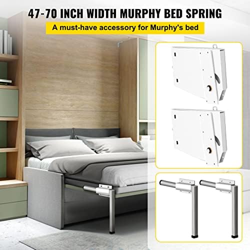 Happybuy Murphy Mounting Wall Springs Mechanism Heavy Duty Support Hardware DIY Kit for King Queen Bed (Vertical), White