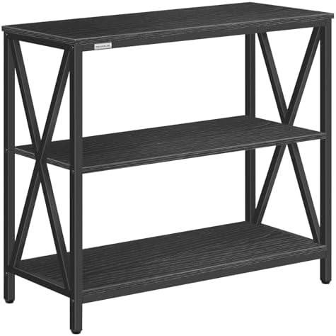 MAHANCRIS 31.5" Sofa Table, Industrial Console Table, 3-Tier Entryway Table