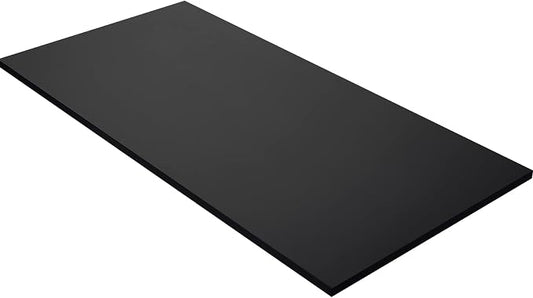 Kaboon 48x26 inches Tabletop, Solid One-Piece Desktop for Sit Stand Desk, Double Desks, L Desk DIY,Wood Countertop Home or Commercial Use,1 inch Thick,Black, 26" D x 48" W