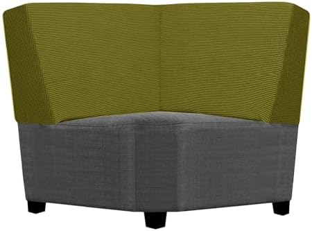 UNBBRRL Seat Cushion Cover and Back Covers for Corner Sofa Stretch Jacquard, Non Slip L Shaped Sofa Slipcover with Storage Ottoman, Sectional Couch Cover for Chaise Lounge (Olive,Corner Back Cover)