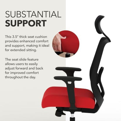 HON Altern Ergonomic Office Chair, Office Desk Computer Chair, Ruby