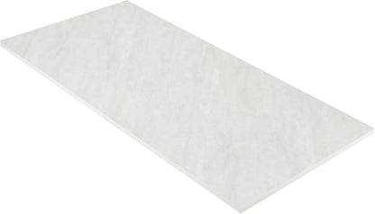 Kaboon Universal Tabletop 59.1"x23.62", Solid One-Piece Melamine Table Top, Double Desk L-Desk DIY, Home and Office Countertop, Sea Salt/White
