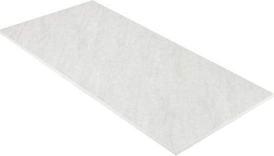Kaboon Universal Tabletop 45.67"x23.62", Solid One-Piece Melamine Table Top, Double Desk L-Desk DIY, Home and Office,Sea Salt/White