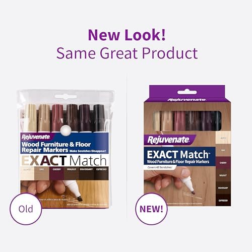 Rejuvenate Exact Match Wood Furniture & Floor Repair Markers 6 Ct, Brown