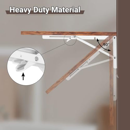 Neoaider Wall Mounted Folding Table 31.5”L x 15.7”W, Brown