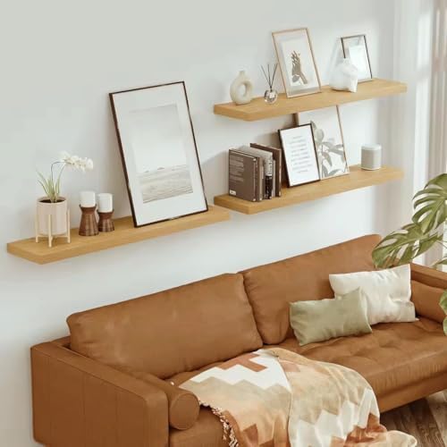 Single Floating Shelves 48x10” Set of 1, Oak