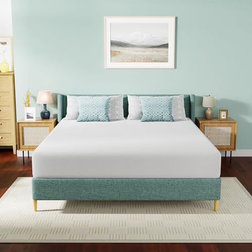 PayLessHere 10 Inch Gel Memory Foam Mattress Fiberglass Free/CertiPUR-US Certified/Bed-in-a-Box/Cool Sleep & Comfy Support,California King