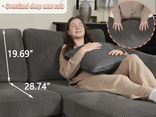 EASE MOOSE Sectional Modular Sofa, Oversized Sleeper Deep seat Couch