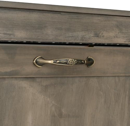 Queen Murphy Bed with Storage,Led Light,Can Be Folded,Brown