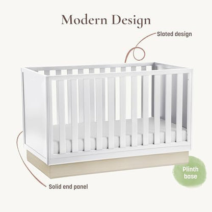 Little Seeds Dawn 4-in-1 Convertible Crib, Black/Acorn