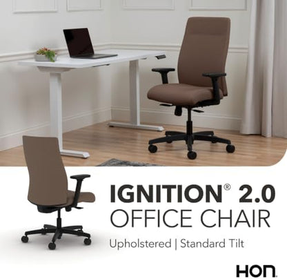 HON Ignition 2.0 Ergonomic Office Chair, Lumbar Support, Desk Chair, Bark