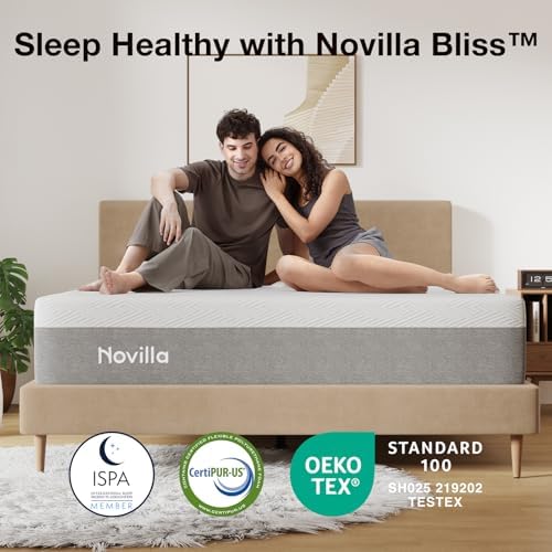 Novilla Twin Size Mattress, 12 Inch Bliss Twin Memory Foam Mattress