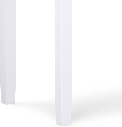 SIMPLIHOME Warm Shaker Desk - 48 Inch Wide Solid Wood Writing Desk in White, Transitional Home Office Computer Table for Workspace or Study with Flip-Down Keyboard Tray and 2 Drawers