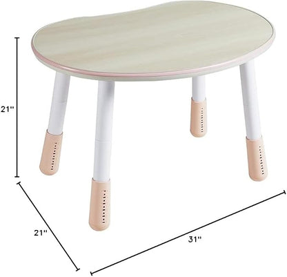 Children's Table, Height Adjustable Kids Play Table, Graffiti-Ready Kids Art Table. Suitable for Home & Kindergarten, Pink