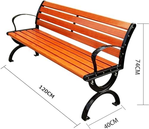 Garden Bench Outdoor Patio Park Bench Front Porch Furniture Terrace Bench Leisure Backrest Chair(150CM)