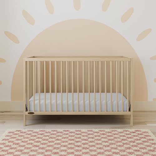 Graco Teddi 5-in-1 Convertible Crib (Driftwood) – GREENGUARD Gold Certified, Converts to Daybed, Toddler & Twin Bed with Headboard and Footboard, Adjustable Mattress Height