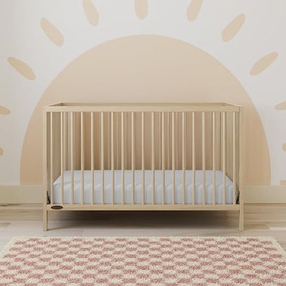 Graco Teddi 5-in-1 Convertible Crib (Driftwood) – GREENGUARD Gold Certified, Converts to Daybed, Toddler & Twin Bed with Headboard and Footboard, Adjustable Mattress Height