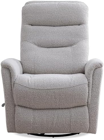 Parker Living Gemini Cotton Swivel Glider Recliner by Bloke in Warm Neutral, Recliner Chair with 96% Polyester, 4% Acrylic Upholstery, Nursery Glider Recliner